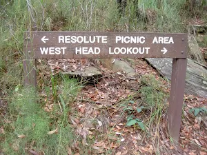 Resolute West Head sign