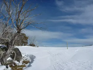 Climbing over pass behind Perisher Valley