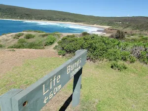 Sign and intersection at Snapper Point