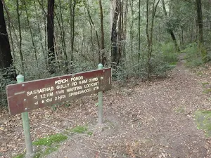 Sign in Perch Ponds camping area