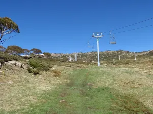 following the chairlift