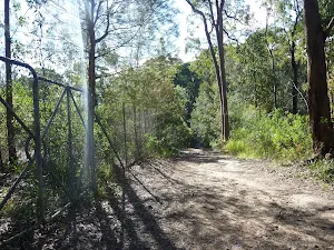 Metal fence on Perimeter Trail