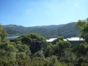Looking over the Thredbo Leisure centre from the Pipeline Path