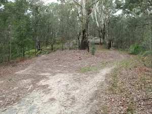 Looking north up the track to 130 Picnic table