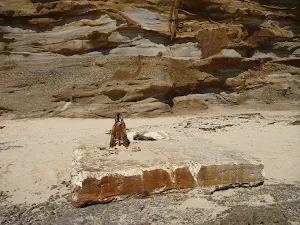 Man made feature on Caves Beach