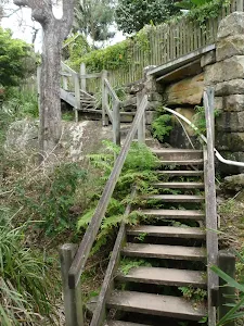 Stairs behind houses near Sirius Cove
