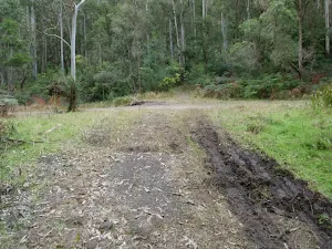Muddy service trail