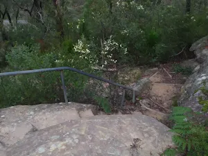Down the steps