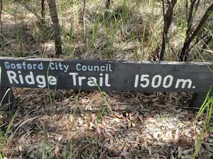 Sign at the top of the Ridge Trail