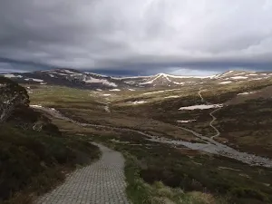 Looking out at the Main Range track