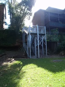 staircase access to picnic area