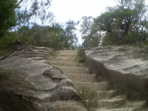 One of the steeper sections of trail