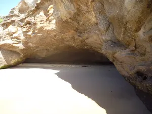 Large deep cave at Caves Beach Caves
