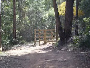 Timber gate on Perimeter Trail