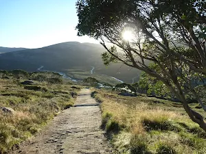 Looking down from Charlotte Pass to Snowy River