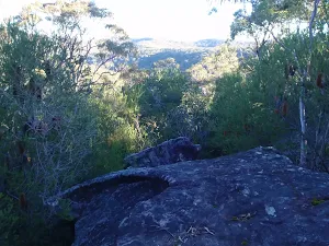 A rocky outcrop on the Topham track