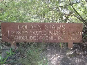 Old sign fo golden stairs