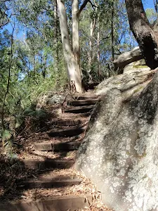 Interesting rock boulders beside track
