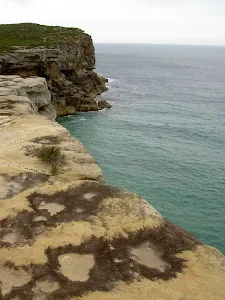 Looking over sea cliffs