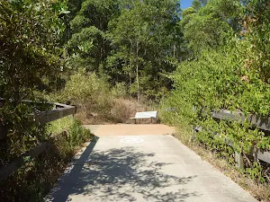 A metal seat on the Zig Zag trail in Green Point Reserve