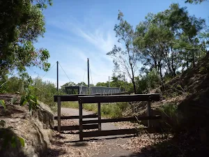 Barrier fencing near the over bridge on the coastal walk