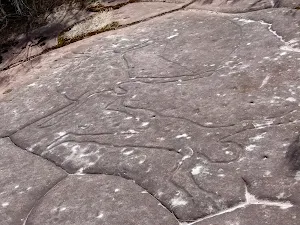 Aboriginal rock carvings a man