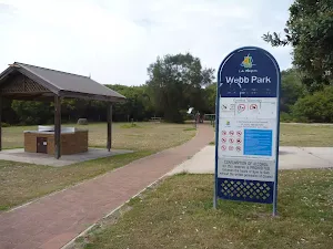 Webb Park sign in Redhead and near the Owens Walkway