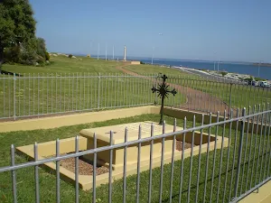 Tombstone near Bare Island of Pere Receveur