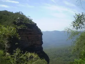 View of cliffs from walk