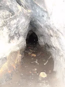 Small tunnel at the back of the cave