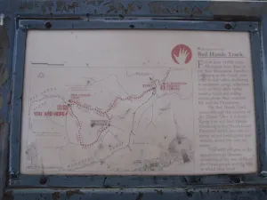 Information sign at start of Red Hands Cave walk