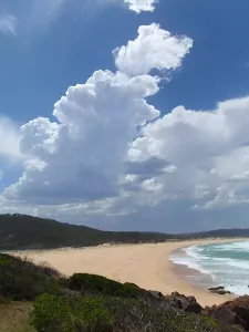Clouds build above Bournda Beach