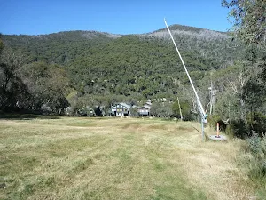 Walking down the True Blue ski run