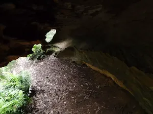 Cave beside track