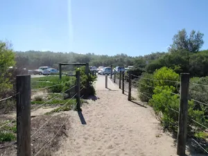 Looking to car park from Birdie Beach access track