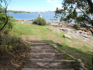 Steps leading down to Greens (aka Laings) Point