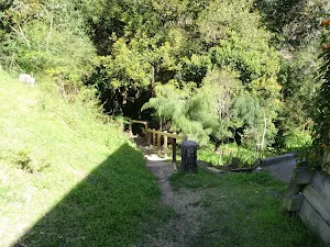 heading down between some houses