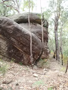 Rock formations below Ross Cres
