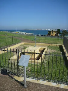 Tombstone near Bare Island of Pere Receveur