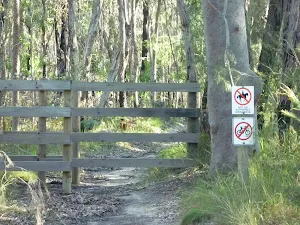 Timber gate on Perimeter Trail