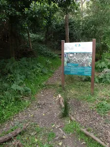 Sign behind 8th Tee