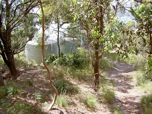 Water tanks beside track
