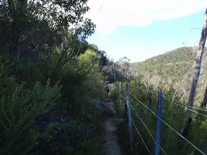 Following the fenceline behind the Magazine Buildings