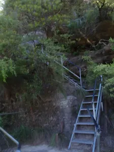 Metal staircase near Leura Cascades