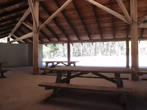 Hobart Beach camping area shelter