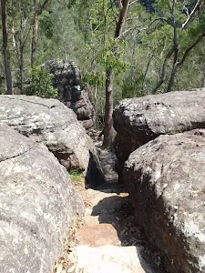 Passing through the rock on the Gibbergong track