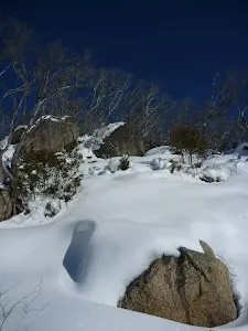 Snow on the hillside