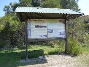 Sign near Coastal Cemetery near Botany Bay National Park