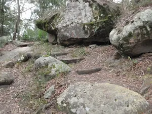 Track winding around the rock
