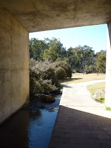 Walking through underpass